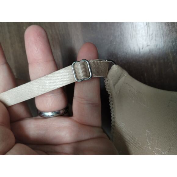 Vanity Fair Women's Size 34A Beige Floral Underwire Padded Adjustable Strap Bra - Picture 4 of 6